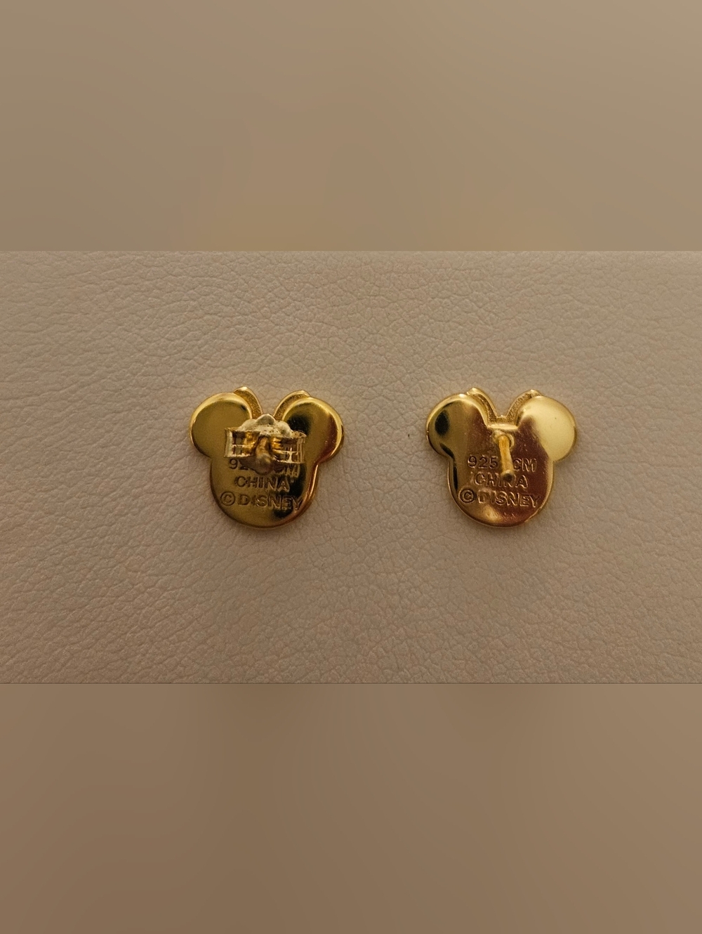Disney Gold Minnie Bow Stud Earrings - Sparkling Silver Accent - Picture 5 of 5